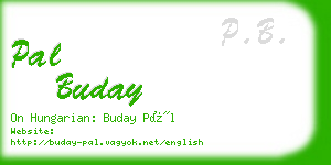 pal buday business card